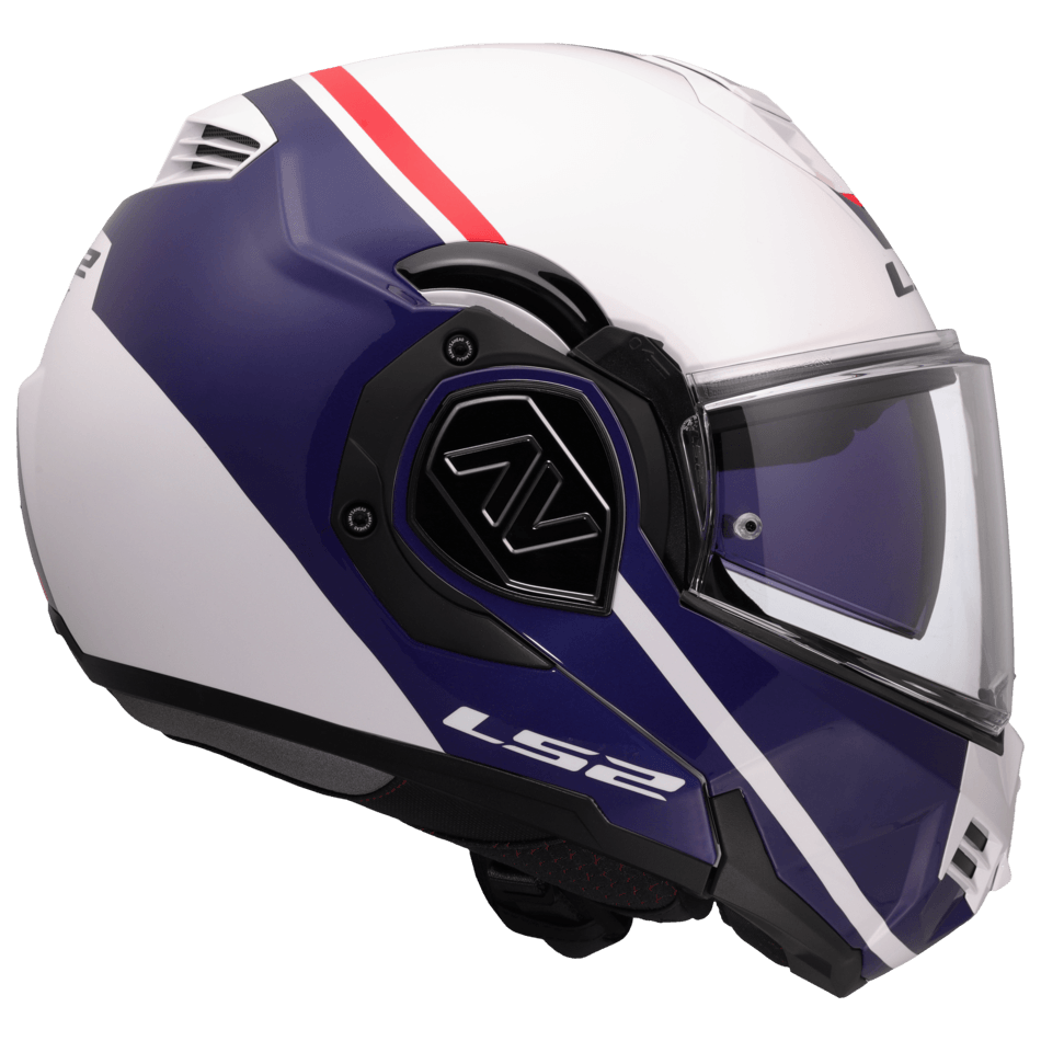 Casco LS2 906 Advant Swipe Blanco / Azul / Brillo